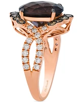 Le Vian Chocolate Quartz (4-3/8 ct. t.w.), Nude Diamond (1/2 ct. t.w.) & Chocolate Diamond (3/8 ct. t.w.) Ring in 14k Rose Gold