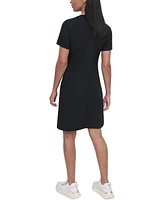 Dkny Sport Women's Studded-Logo V-Neck T-Shirt Dress