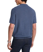 Michael Kors Men's Short Sleeve Textured Mouline Polo Shirt
