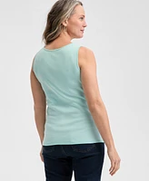 Style & Co Plus Cotton Square-Neck Tank Top, Exclusively at Macy's