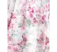 City Studios Juniors' Pleated Strapless Floral-Print Gown, Created for Macy's