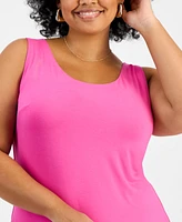 Bar Iii Trendy Plus Sleeveless Bodycon Midi Dress, Created for Macy's
