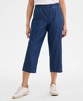 Style & Co Women's Chambray Pull-On Capri Pants, Exclusively at Macy's