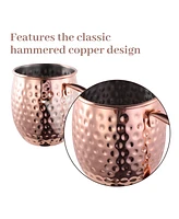 Megacasa 4 piece set of 16oz. Copper Moscow Mule Mugs