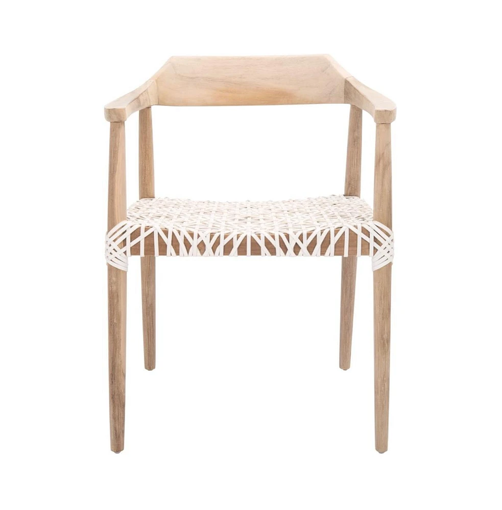 Munro Leather Woven Accent Chair