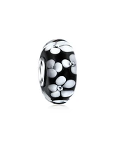 Bling Jewelry Murano Glass Charm Bead with Sterling Silver Core