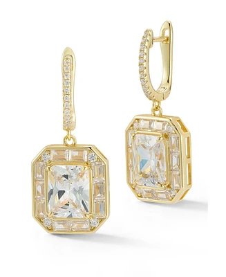 Rachel Zoe 14K Gold Plated Sterling Silver Glitzy Charm Earrings