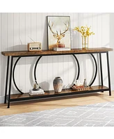 Tribesigns 70.9-Inch Console Table with Storage, Extra Long Entryway Table, Rustic Behind Couch Table, Industrial Sofa Table, Hallway Table Entry Way