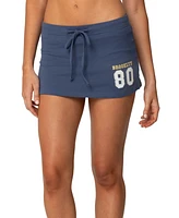 Edikted Womens Brooklyn Embroidered Micro Skort