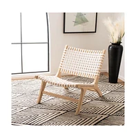 Luna Leather Woven Accent Chair