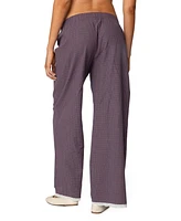 Edikted Womens Dakota Plaid Pants