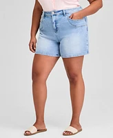 And Now This Trendy Plus High Rise Denim Shorts, Exclusively at Macy's