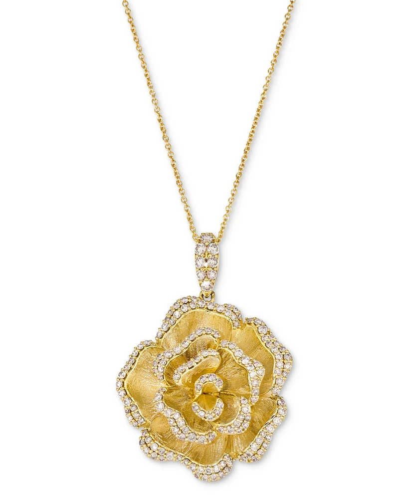 Le Vian Nude Diamond Rose Adjustable 20" Pendant Necklace (1 ct. t.w.) 14k Gold