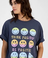 Grayson Threads, The Label Juniors' Smiley World Grid T-Shirt