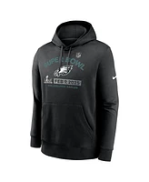 Nike Men's Black Philadelphia Eagles Super Bowl Lix Bound Team Logo Pullover Hoodie