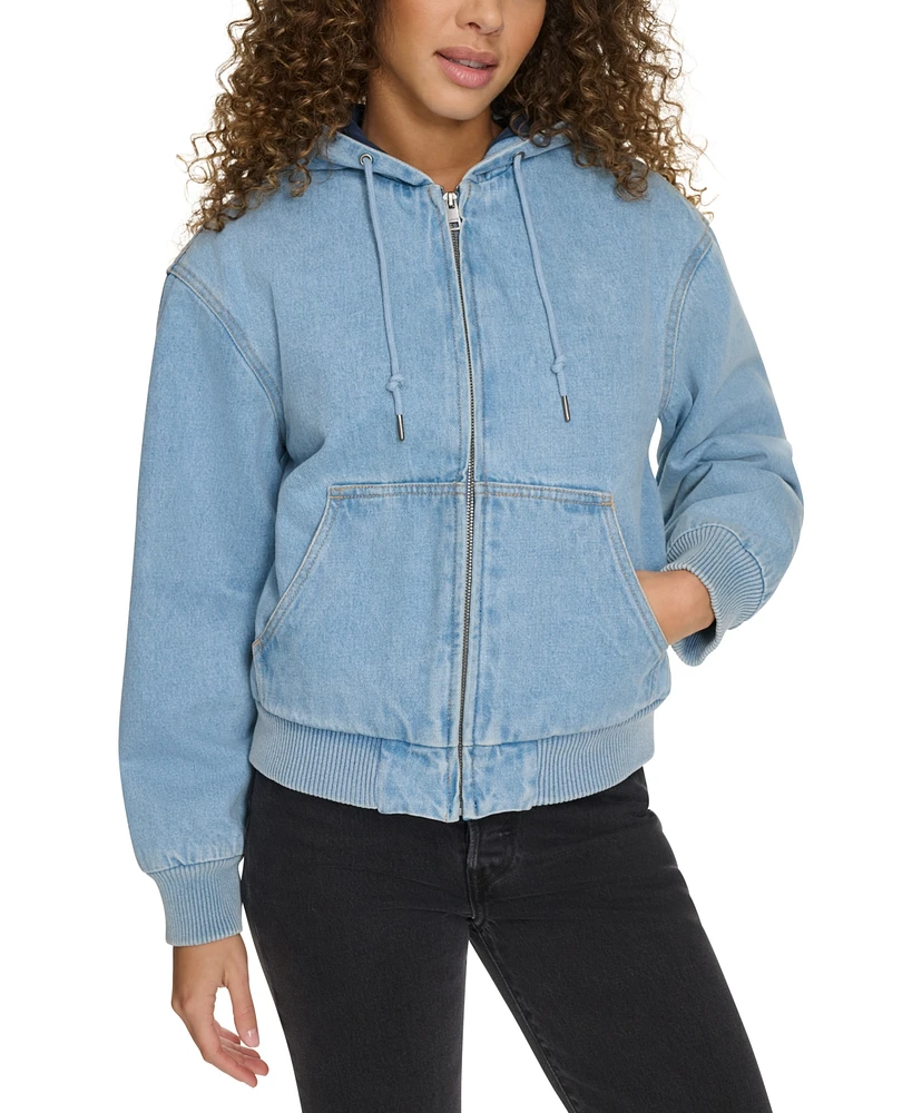 Levi's Women's Relaxed Workwear Hooded Bomber Jacket