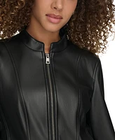 Levi's Women's Faux-Leather Cut Racer Jacket