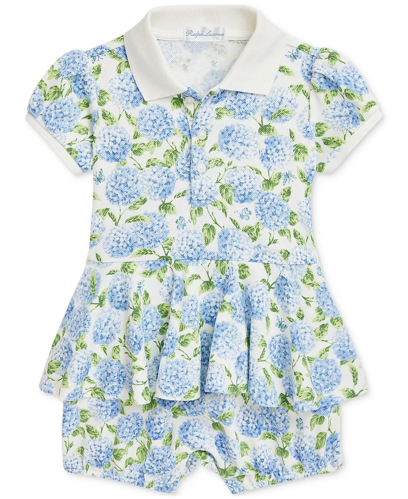 Polo Ralph Lauren Baby Floral Peplum Shortall