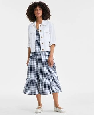 On 34th Womens Relaxed Utility Jacket Printed Tiered Scoop Neck Tank Dress Gold Tone 2 Pc. Set Imitation Pearl Hoop Stud Earrings Gold Tone Crystal Heart Two Row Pendant Necklace Cassiee Espadrille Flats Exclusively At Macys