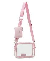 Madden Girl Ryann Clear Vinyl Camera Crossbody Bag