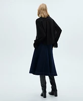 Mango Women's Flared Denim Skirt
