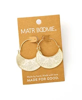 Matr Boomie Gold Tone Haveli Etched Hoop Earrings