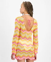 Miken Juniors' Chevron Dress Swim Cover-Up, Exclusively at Macy's