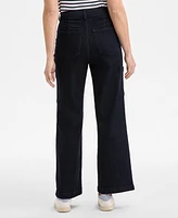 Style & Co Women's High-Rise Wide-Leg Cargo Jeans, Exclusively at Macy's