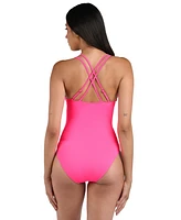 La Blanca Women's Island Goddess Lace-Up One-Piece Swimsuit
