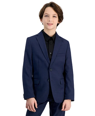 Kenneth Cole Reaction Big Boys Slim-Fit Microcheck Suit