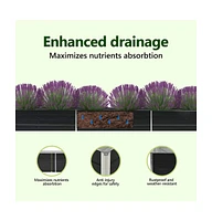 Garden Raised Bed Galvanized Steel 189"x31.5"x17.7" Anthracite