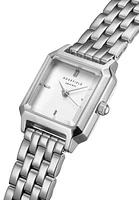 Rosefield Boxelle Women's Silver Tone Stainless Steel Bracelet Watch 19.5mm