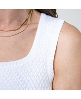 Hope & Henry Women's Organic Scoop Neck Sweater Tank