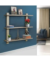 Sorbus Asymmetric Floating Shelf - Gray