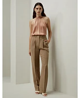Graceful Breeze Silk Halter Top for Women