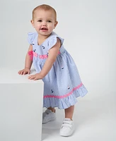 Rare Editions Baby Girls Nautical Seersucker Dress