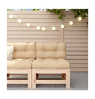 Middle Sofa with Cushions Solid Wood Pine