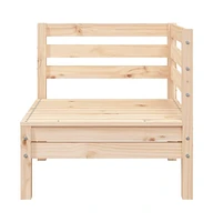 Patio Sofa 2-Seater with Footstool Solid Wood Pine