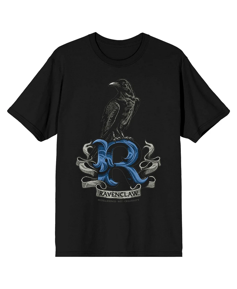 Harry Potter Ravenclaw Raven Men's Black T-shirt-xxl