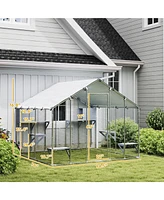 PawHut 94.5" Extra Large Catio, Outdoor Cat Enclosure with Waterproof Cover