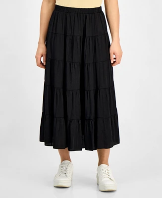 And Now This Petite Tiered Pull-On Maxi Skirt, Exclusively at Macy's