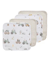 Living Textiles Baby Boys and Girls 5-Piece Tractor Ride Collection Bath Gift Set