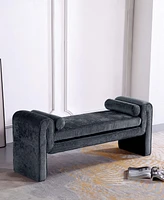 Manhattan Comfort 59" Concord Modern Chenille Bench