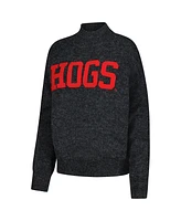 Gameday Social Women's Black Arkansas Razorbacks Oversized Varsity Sweater