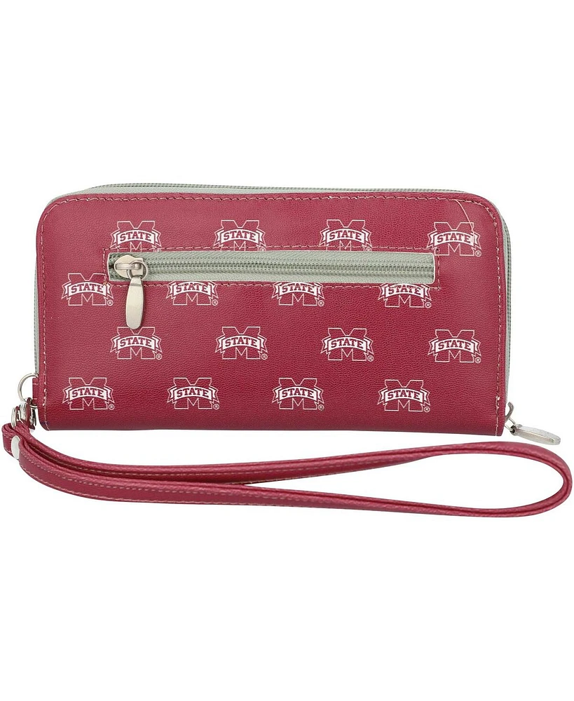 Eagles Wings Women's Mississippi State Bulldogs Zip-Around Wristlet Wallet