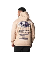 The Wild Collective Men's and Women's Cream Baltimore Ravens Fleece Pullover Hoodie