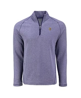 Cutter Buck Men's Heather Purple Minnesota Vikings Peshastin Eco Fleece Tri-Blend Raglan Quarter-Zip Jacket