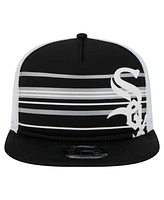 New Era Men's Black Chicago White Sox 9FIFTY A-Frame Trucker Snapback Hat