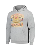 New Era Men's Heather Gray San Francisco 49ers Retro Pullover Hoodie