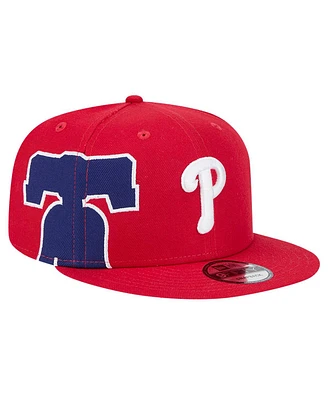 New Era Men's Red Philadelphia Phillies Logo Strike 9FIFTY Snapback Hat